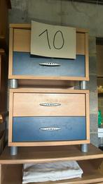 2 nachtkastjes met schuiven, Huis en Inrichting, Slaapkamer | Nachtkastjes, Ophalen