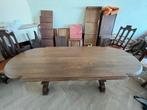 Massief eiken kloostertafel, Huis en Inrichting, Ophalen, Gebruikt, Rustiek, Eikenhout
