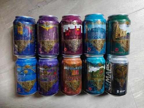 Set van 10 limited edition Tomorrowland bierblikjes (10 jaar, Verzamelen, Biermerken, Nieuw, Ophalen
