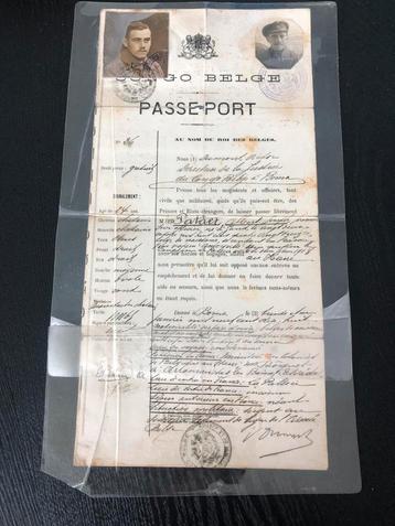 Passeport sous officier Congo-Belge  1918, Enlèvement ou Envoi, Gendarmerie