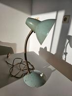Vintage muntgroen bureaulampje met plooibare arm. Jaren '50, Antiek en Kunst, Ophalen of Verzenden