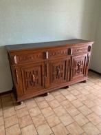 Antieke eiken 3-deurs dressoir, Huis en Inrichting, Kasten | Dressoirs, Ophalen, Eikenhout, Zo goed als nieuw, Met deur(en)