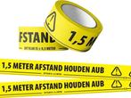 Corona Tape - Tape "1,5 meter afstand houden AUB" - Plakband, Diversen, Ophalen of Verzenden