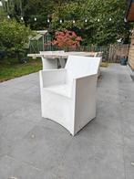 6 witte design tuinstoelen, Tuin en Terras, Tuinstoelen, Ophalen, Gebruikt