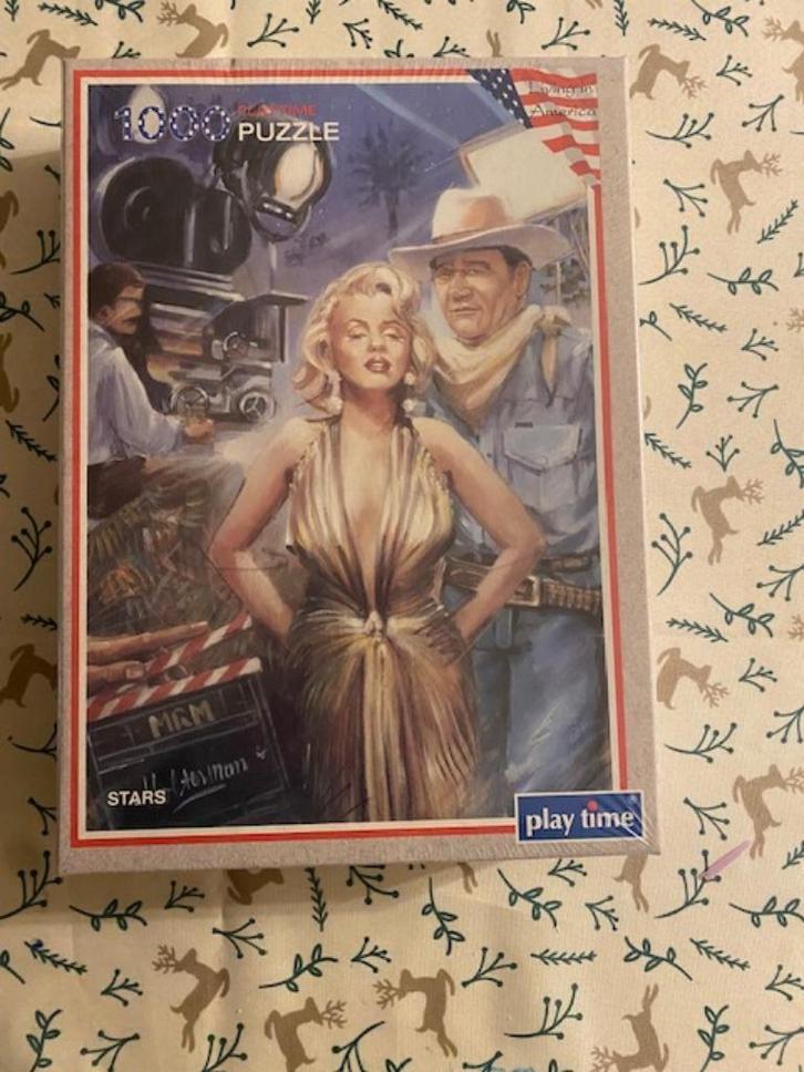 Puzzel America Stars : Marilyn Monroe / John Wayne, Verzamelen, Beelden en Beeldjes, Ophalen of Verzenden