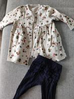 Winter jurk en leggins Petit Bateau, Kinderen en Baby's, Babykleding | Maat 74, Petit Bateau, Jurkje of Rokje, Meisje, Zo goed als nieuw