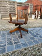 Antieke stoel bureaustoel met gietijzeren veer, Enlèvement ou Envoi