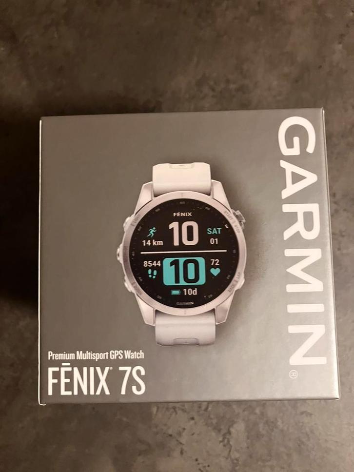 Garmin Fenix 7S (small) whitestone, Handtassen en Accessoires, Sporthorloges, Zo goed als nieuw, GPS, Ophalen of Verzenden