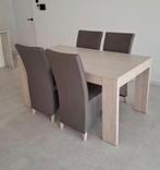 Eettafel met 4 eetstoelen, Huis en Inrichting, Tafels | Eettafels, Ophalen, Gebruikt, 50 tot 100 cm, 150 tot 200 cm