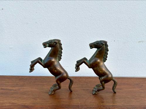 Stel Bronzen Paarden Beelden, Antiek en Kunst, Antiek | Brons en Koper, Brons, Ophalen of Verzenden
