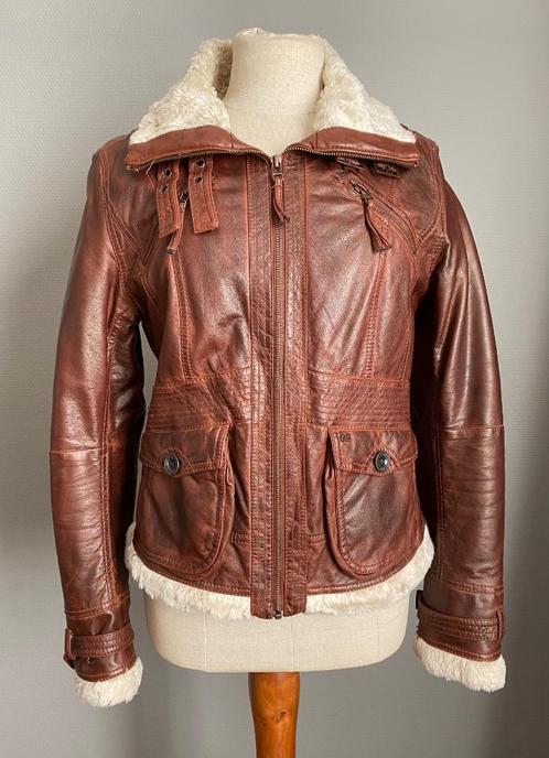 Bruin jasje QS by S. Oliver in lederlook maat L - NIEUW, Kleding | Dames, Jassen | Winter, Nieuw, Maat 42/44 (L), Bruin, Verzenden