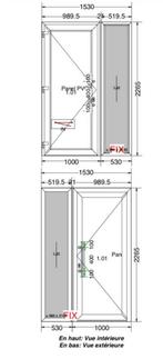 Porte + fenêtres PVC Aluplast – neuves, Enlèvement, Neuf
