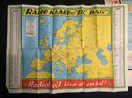 Radiokaart ‘De Dag’, Livres, Atlas & Cartes géographiques, Enlèvement, Utilisé, Autres types, 1800 à 2000