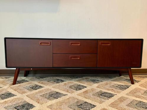 Vintage dressoir donker hout (Lumz, Dutchbone Juju), Huis en Inrichting, Kasten |Televisiemeubels, Zo goed als nieuw, Minder dan 100 cm