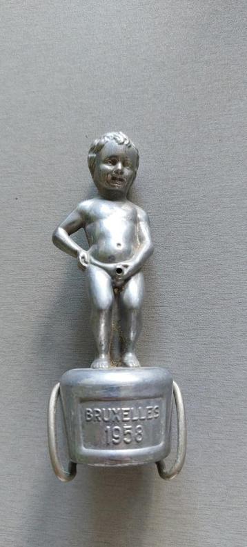 Bruxelles Expo 1958 Manneken Pis metalen flessenstop beschikbaar voor biedingen