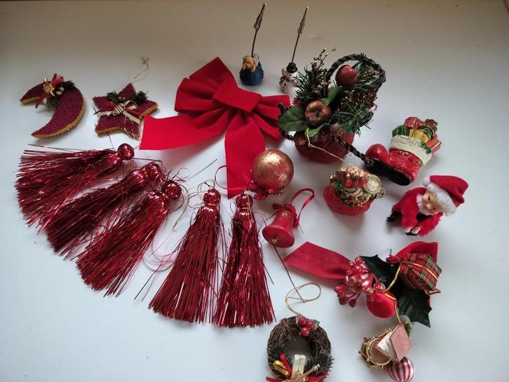 Kerstversiering 19 stuks, Diversen, Kerst, Gebruikt, Ophalen