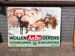 AaBe dekens emaille reclamebord, Verzamelen, Merken en Reclamevoorwerpen, Ophalen of Verzenden, Zo goed als nieuw, Reclamebord