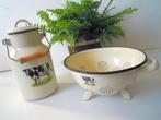 Pot à lait retro avec vache panachée, Maison et Meubles, Enlèvement ou Envoi