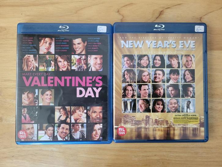 Lot Blu-Ray Valentine’s Day / New Year’s Eve, Cd's en Dvd's, Blu-ray, Overige genres, Ophalen