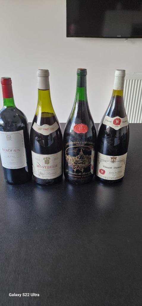 Lot de 4 grands crus en Magnum, Collections, Vins, Neuf, Vin rouge, France, Pleine, Enlèvement ou Envoi