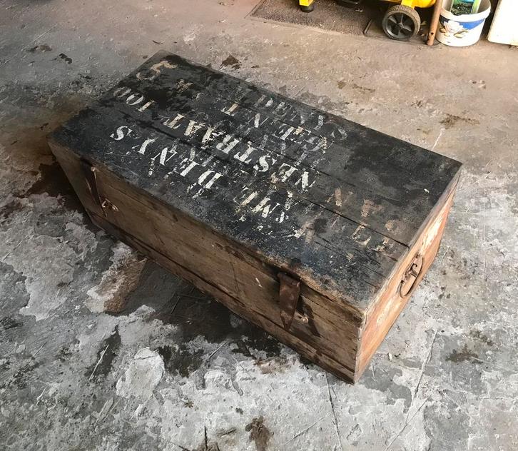 Antieke koffer, Mr & Mme Denys, Gand, Antiquités & Art, Curiosités & Brocante, Enlèvement