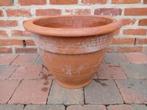Mooie terracotta bloempot, Rond, Zo goed als nieuw, Minder dan 40 cm, Tuin