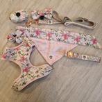 Set wandelen hond tuigje riem halsband M bloemen, Ophalen of Verzenden, Nieuw