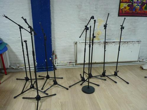 SET VAN 10 MICROFOONSTATIEVEN - K&M-INOX + optionele K&M-tas, Muziek en Instrumenten, Standaarden, Gebruikt, Muziekstandaard, Microfoon