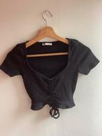 Zara Croptop S, Kleding | Dames, Topjes, Zwart, Ophalen of Verzenden, Zo goed als nieuw, Korte mouw