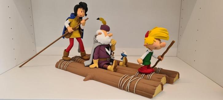 Fariboles (Peyo/Schtroumpfs) - Le radeau du pays maudit, Verzamelen, Stripfiguren, Zo goed als nieuw, Beeldje of Figuurtje, Smurfen