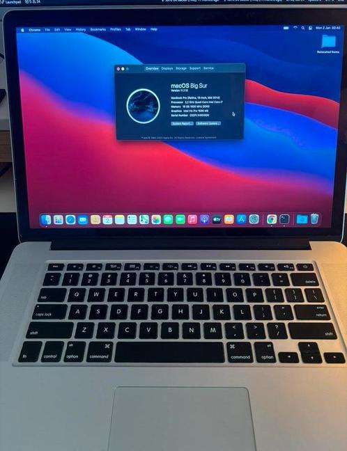 MacBook Pro 15-inch Retina (Mid 2014) QWERTY, Computers en Software, Apple Macbooks, Gebruikt, MacBook Pro, 15 inch, 2 tot 3 Ghz