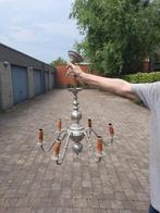 Tinnen kroonluchter, Huis en Inrichting, Lampen | Kroonluchters, Ophalen, Gebruikt