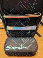 Set satch rugzak + pennenzak, Handtassen en Accessoires, Tassen | Schooltassen, 40 tot 50 cm, Zo goed als nieuw, Blauw, Rugtas