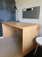 Grote bureau (140x80) in beuk fineer, Huis en Inrichting, Ophalen, Zo goed als nieuw, Bureau