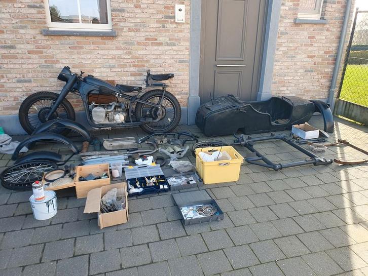 BMW R12 Wehrmacht + origineel Steib zijspan, Watersport en Boten, Hengelsport | Witvissen, Ophalen