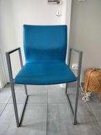Set van 6 stoelen, Huis en Inrichting, Stoelen, Ophalen, Blauw, Leer, Zo goed als nieuw