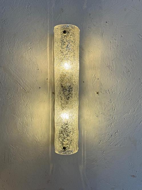 Large Textured Ice Glass Wall Light, Huis en Inrichting, Lampen | Wandlampen, Glas, Ophalen