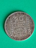 1938 France 20 francs en argent Turin, Envoi, France, Monnaie en vrac, Argent