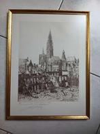 Gesigneerde Ets Frans de Vadder  1915 bombardement Antwerpen, Antiquités & Art, Art | Eaux-fortes & Gravures, Enlèvement ou Envoi