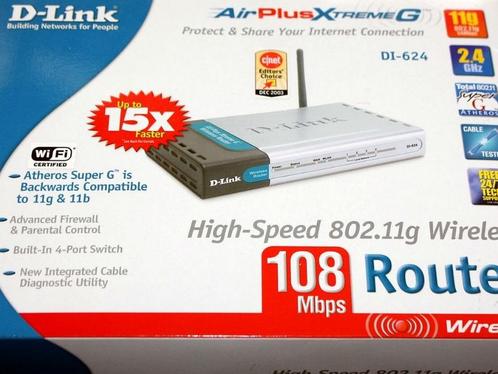 D-Link Router en USB Stick Wifi Set 📡, Computers en Software, Routers en Modems, Gebruikt, Router, Ophalen