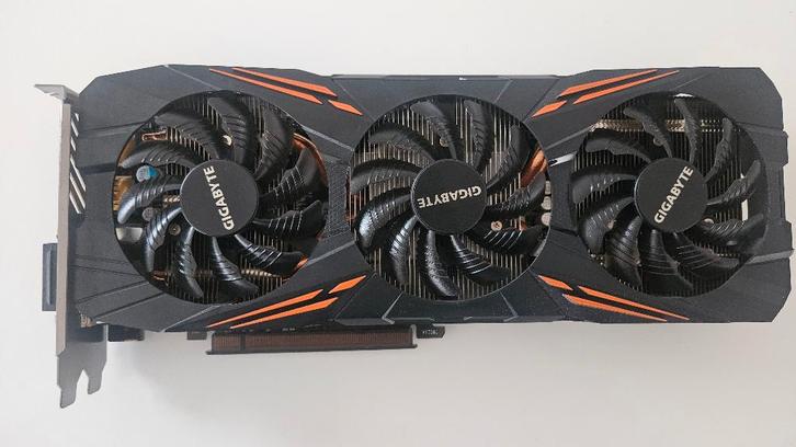 Gigabyte GTX 1070 Ti 8GB, Computers en Software, Videokaarten, Gebruikt, Nvidia, PCI-Express 3.0, GDDR5, HDMI, DisplayPort, DVI