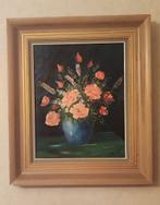 Schilderij bloemen in vaas, Antiek en Kunst, Ophalen