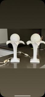 Lot 2 lampes palmiers vintage année 1970, Ophalen, Glas, Vintage
