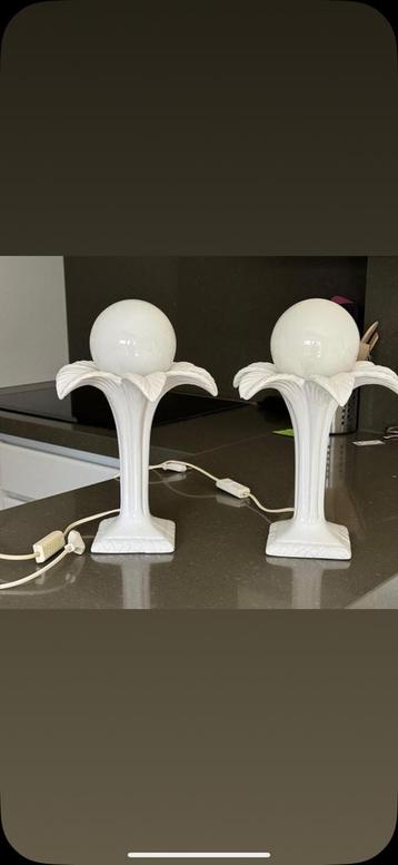 Lot 2 lampes palmiers vintage année 1970 beschikbaar voor biedingen