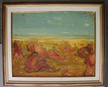 Karel Jan Van Den Heuvel, op het strand, Ophalen of Verzenden