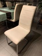 Eetkamerstoelen wit crème semileder, Huis en Inrichting, Stoelen, Ophalen of Verzenden, Gebruikt