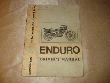 ENDURO CZ 250 Ancien Manuel du Propriétaire, Motoren, Handleidingen en Instructieboekjes, Ophalen of Verzenden, Overige merken