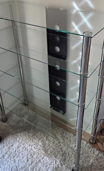 Glazen rek, Huis en Inrichting, Ophalen, Gebruikt, Glas