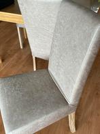2 chaises en pin blanchi avec housse en microsuede, Twee, Zo goed als nieuw, Hout, Overige kleuren