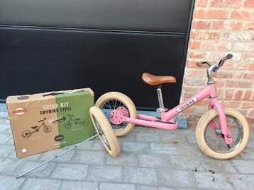 Roze Trybike Steel vintage 2 in 1 loopfiets  beschikbaar voor biedingen